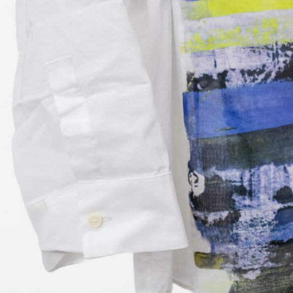 Akris Punto White Silk Watercolor Shirt - Picture 7 of 11